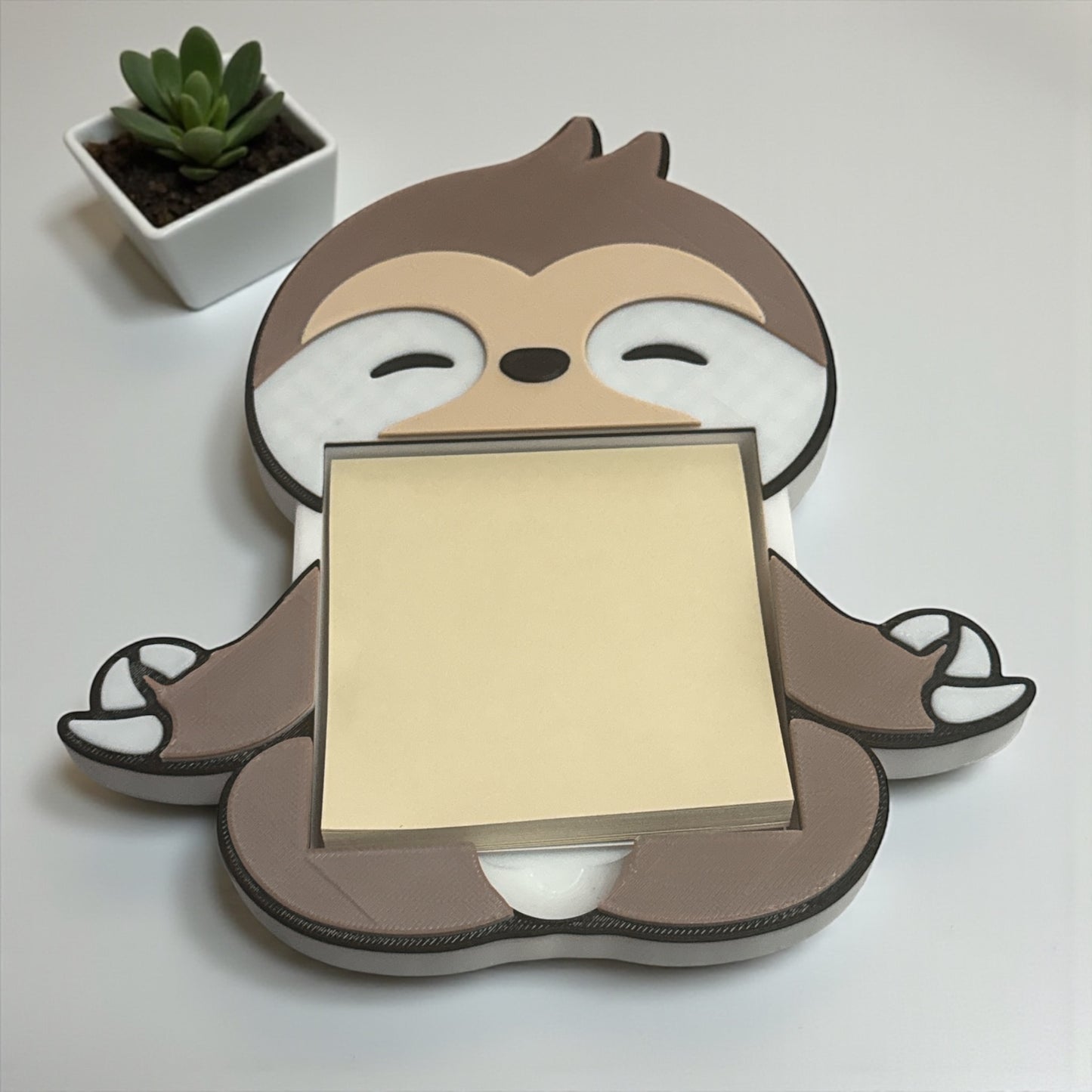 Sloth 3D printed sticky note holder
