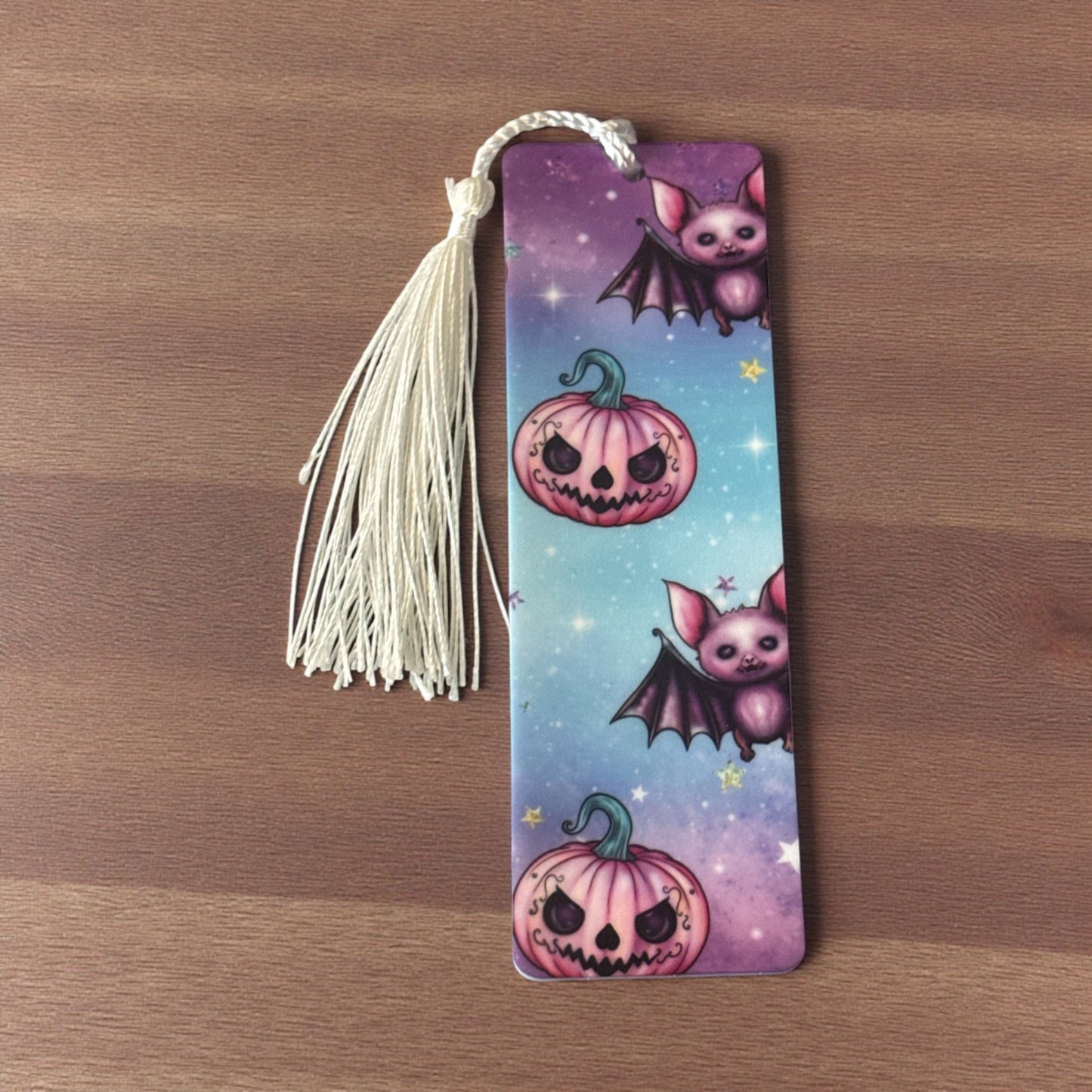Pumpkin and  Bat acrylic bookmark