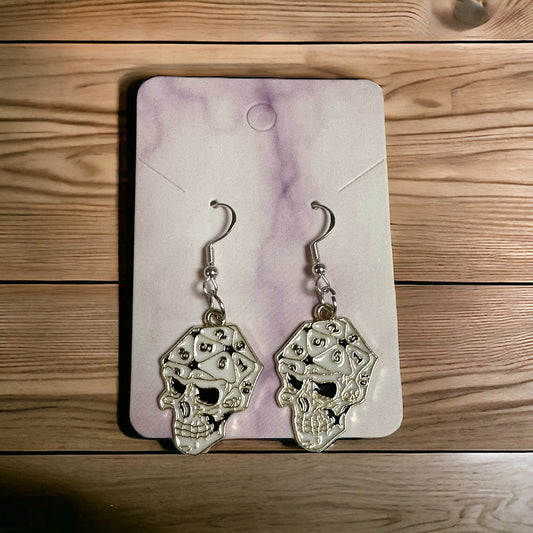 CGG COLLECTION- skull dice novelty earrings