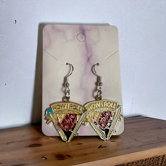 CGG COLLECTION- How I Roll Novelty Earrings